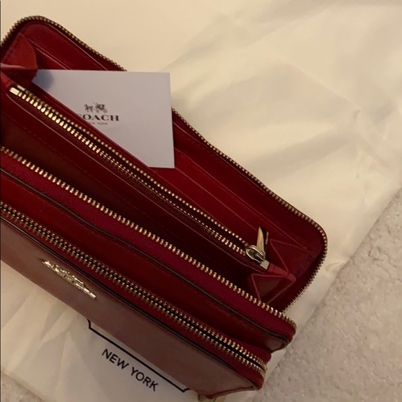 Coach Red wallet wristlet (used) - Picture 5 of 6